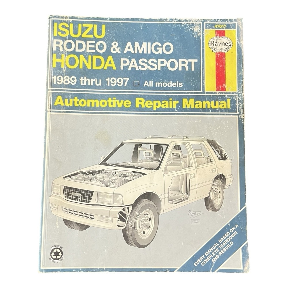 Isuzu Rodeo & Amigo Honda Passport 1989-1997 Haynes Repair Manual 47017